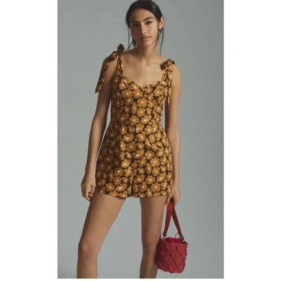 Anthropologie Hutch Corset Romper Size 10 1744 RG - Picture 1 of 13